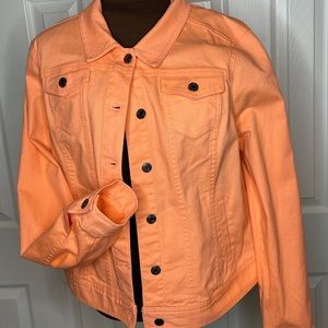Salmon/light Orange Jean Jacket NWOT